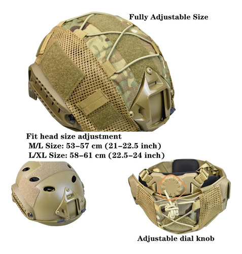 Airsoft Fast Helmet Set Tactical Paintball Helmet Con Y Tapa