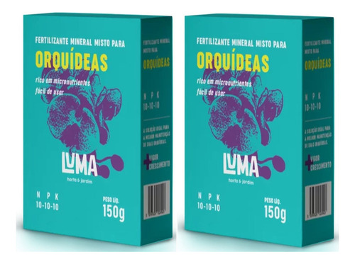 02 Un Fertilizante Mineral Misto Para Orquídea 150g - Luma