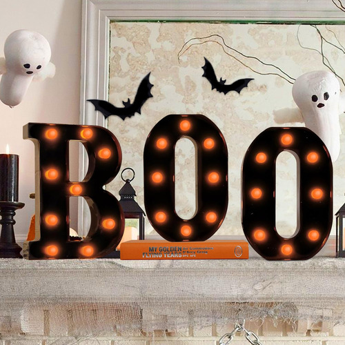 Decoración De Halloween Con Forma De Carpa Led Con Letras Il