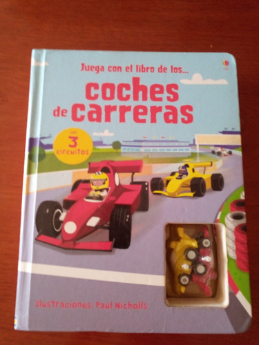 Libro De Carreras Con Tres Pistas Y Dos Carritos De Cuerda