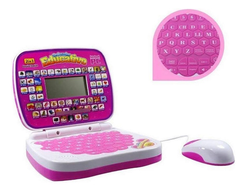 Mi Primer Portátil Infantil Laptop Educativo Sonido Led Niña