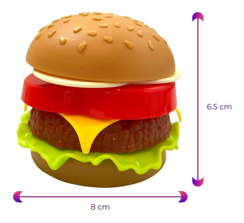 Imagen 5 de 10 de Comida De Juguete Con Encastre Juego Bandeja Comida Rapida