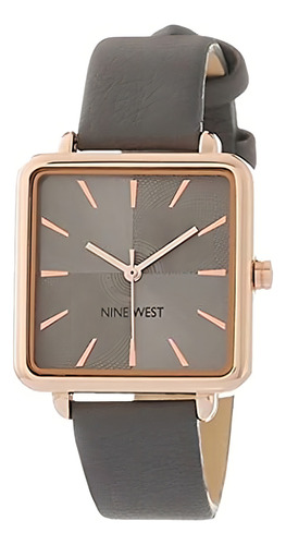 Reloj Mujer Nine West Correa De Piel 31 Mm Nw/2670rggy