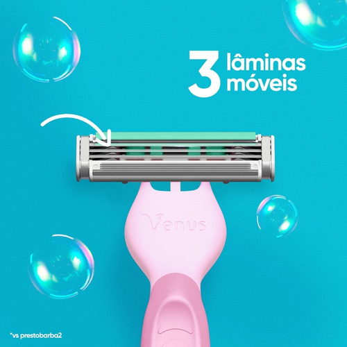 Gillette P\depilar Venus Simply3 Sensitive Leve 4 Pague 3