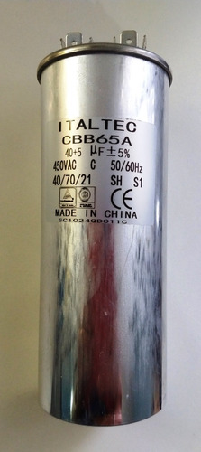 Capacitor 40+5 Mf X450v Cbb65a 4pin