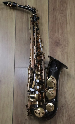 Saxofone Alto Condor Csa-22 Tudel Curvo - Cor Preto Laqueado
