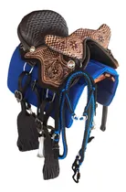 Comprar Arreio Cutuco Com Traia De Frente Azul Completo Em Couro Top