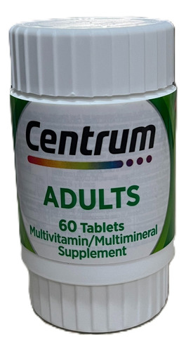 Suplemento Em Comprimidos Centrum  Centrum Adults Vitaminas Centrum Adults Sabor  Without Flavor Em Pote 60 Un