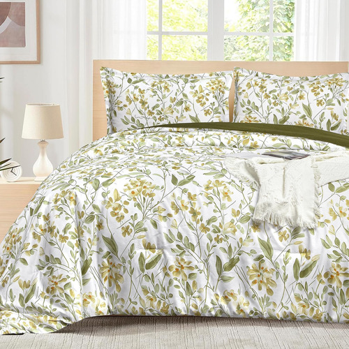 Audanne Juego De Edredón Floral Tamaño King ' Ropa De Cama S