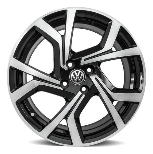 Roda Aro 15 4x100 Krmai R94 Vw / Valor Unitário Cor Preta Diamantada 4x100