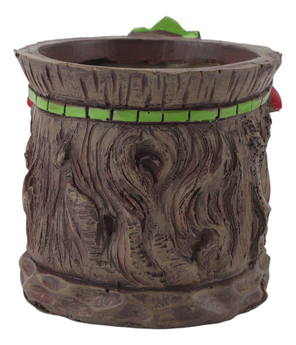 Maceta Decorativa Con Forma De Tótem, Resina, Resistente A L