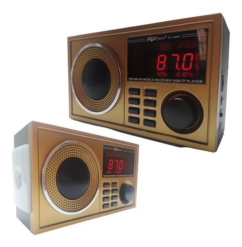 Radio Digital Bluetooth P Linterna Recargable Usb Am Fm