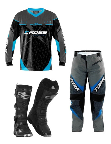 Kit Roupa + Bota Trilha Motocross Pro Tork Insane X 2019 