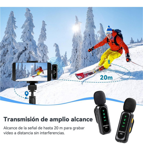 Microfono Lavalier Inalámbrico Para iPhone iPad Android K7