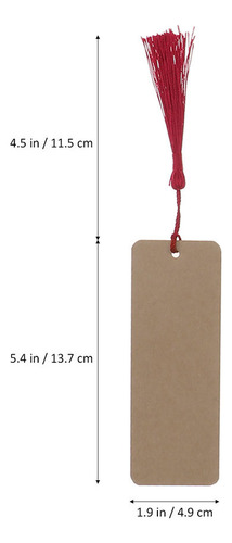 Marcadores Kraft Tags De Papel En Blanco Con Borlas, 2 Juego