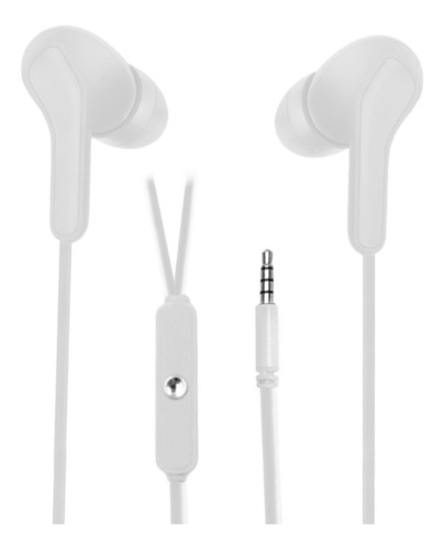 Audifonos Manos Libres In Ear Alambricos Microfono Celular Color Blanco