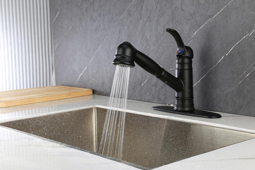 Grifo De Cocina Negro De Derengge Matte, Grifo De Cocina Con