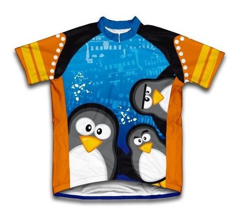 Maillot De Manga Corta Para Mujer Scudopro Curious Penguins