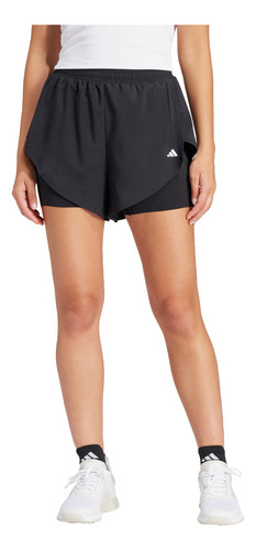 Shorts Adidas Entrenamiento 2 En 1 Mujer Negro Iq2655