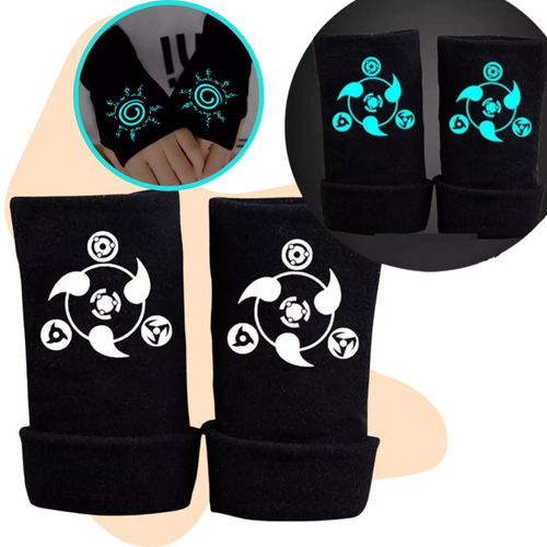 Guantes De Media Manga Anime Naruto Unisex Luminosos 1 Par F