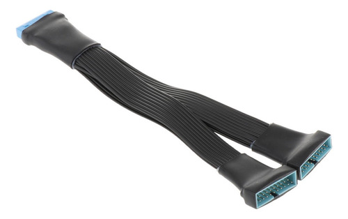 // Cabezal Usb De 19 Pines Macho 1 A 2 Puerto B 150 Mm
