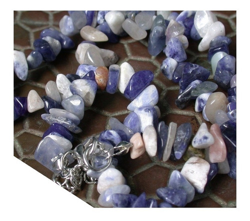 Hermoso Collar Piedra Sodalita Lapiz Lazuli Sup Luli Precio