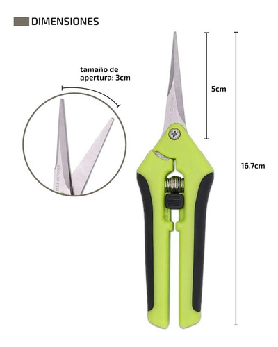 Imagen 4 de 6 de Tijeras De Podar Herramienta Para Jardin Profesional Y Recta