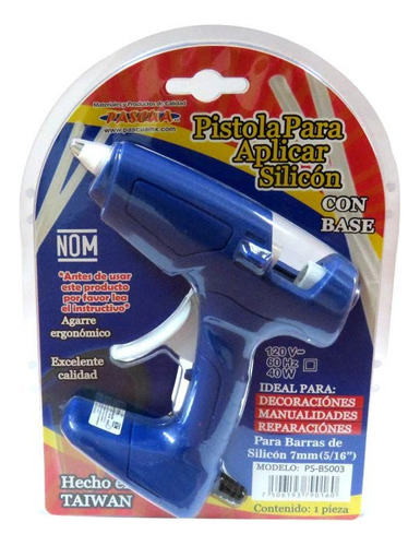 Pistola Silicon Pascua Ps-b500 C/base P/barra 7mm.