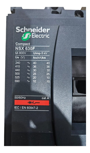 Disjuntor Nsx630f Mic 7.3e 3p 630a C63f37e400 - Schneider