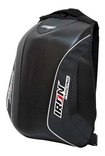 Mochila Para Moto Iron Racing Ir-1001 Fibra Carbono 30l