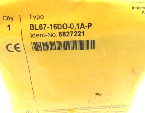 New Turck Bl67-16do-0,1a-p Output Module 6827221 Bl6716d Ddb