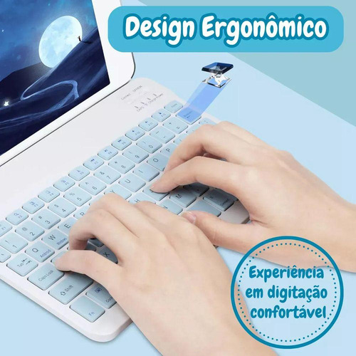 Kit Teclado E Mouse Sem Fio Al-313d Azul - Altomex