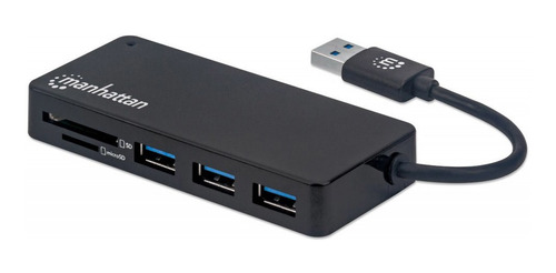 Hub 3 Puertos Usb A Y Lector De Micro Sd - Usb 3.2 Manhattan