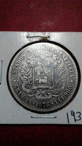 5 Bolívares De Plata (fuerte) 1936