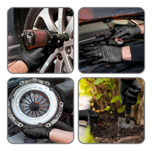 Wecare 8 Mil Nitrile Gloves - Heavy Duty Mechanic Gloves, Ac