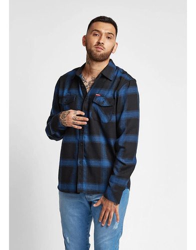 Camisa Lumberjack Azul Marino Gangster