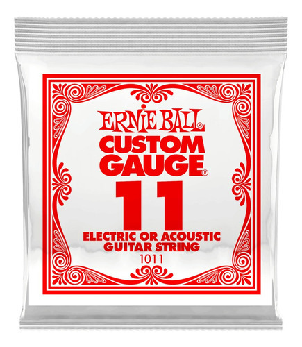 Ernie Ball P01011  .011 Cuerda Suelta De Acero Para Guitarra
