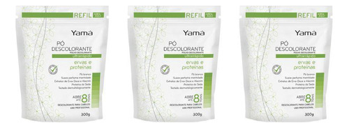  Po Descolorante Yama 300 G Ervas E Proteinas - Kit Com 3un