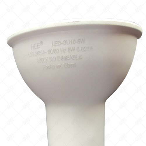 5 Foco Led Gu10 5w Transparente Luz Calida O Luz Blanca