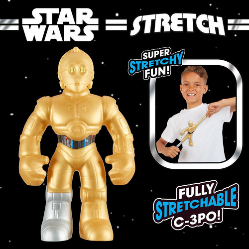 Stretch - Boneco Star Wars Elástico 17 cm - C-3po