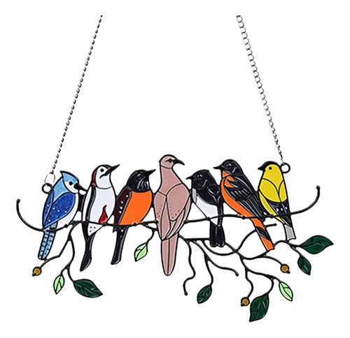 Widget Home Hangings On For Window Spring Multicolor Birds