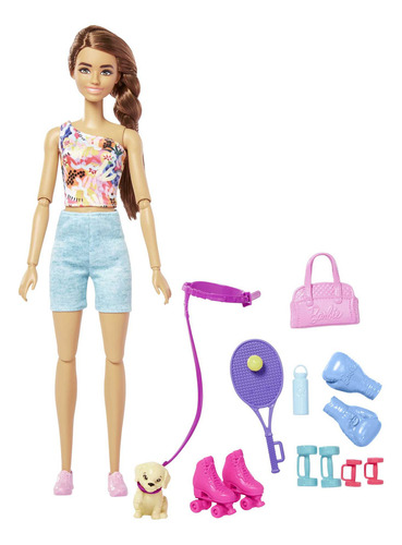 Boneca de exercícios divertida de moda e beleza da Barbie