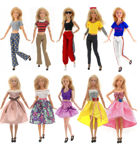 10 Piezas De Ropa De Muñeca Para Muñeca Barbie De 11.5 Pu.