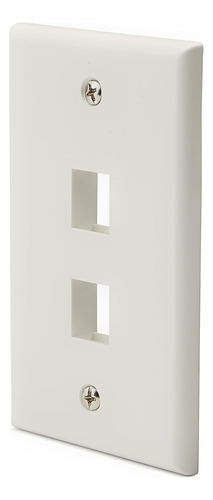 Faceplate 2 Puertos Tapa Bastidor Rectangular Rj45 Pack X 10