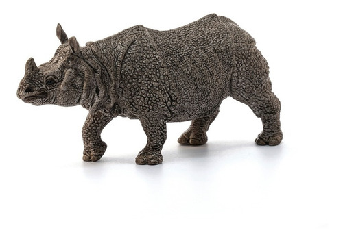 Rinoceronte Indio Schleich Plástico Pintado A Mano 14x4x7 Cm