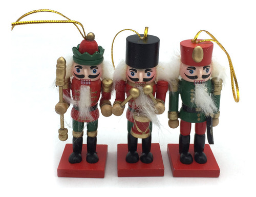 Adorno Navideño Cascanueces X3 En Caja