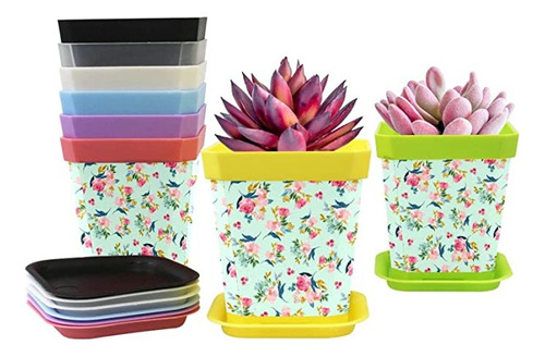 8-pack Planters Nursery Pots Gardening Containers Flower Po.