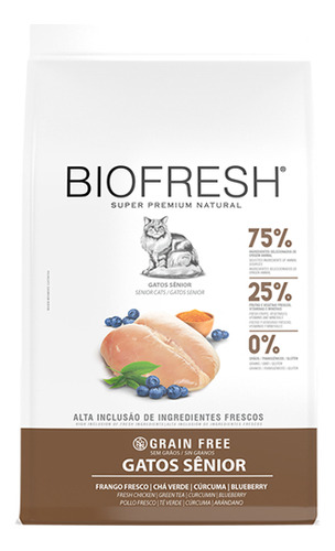 Hercosul Alimento Super Premium Biofresh gato senior sabor pollo 7.5kg
