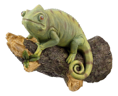 Hecho A Mano De Resina Camaleón Estatuilla Resina Lagarto