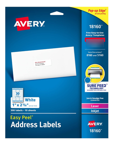 Avery Etiqueta Para Envio Impresora Laser Inyeccion Tinta 1 